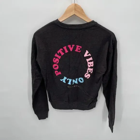 SPIRITUAL GANGSTER NWT Positive Vibes Only Sweatshirt // XS - Picture 8 of 11